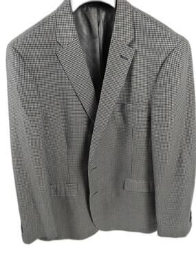 Men’s Tommy Hilfiger Blazer Gray Check Size 46 Large